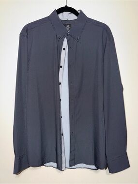 Michael Strahan Men’s Large Slim Fit Button-Down Dress Shirt